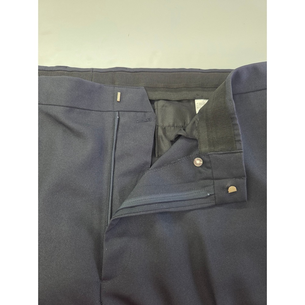 CM Gold Series Mens Navy Blue Dress Pants Flat Front 50x32 Big & Tall Polyester - Picture 5 of 11